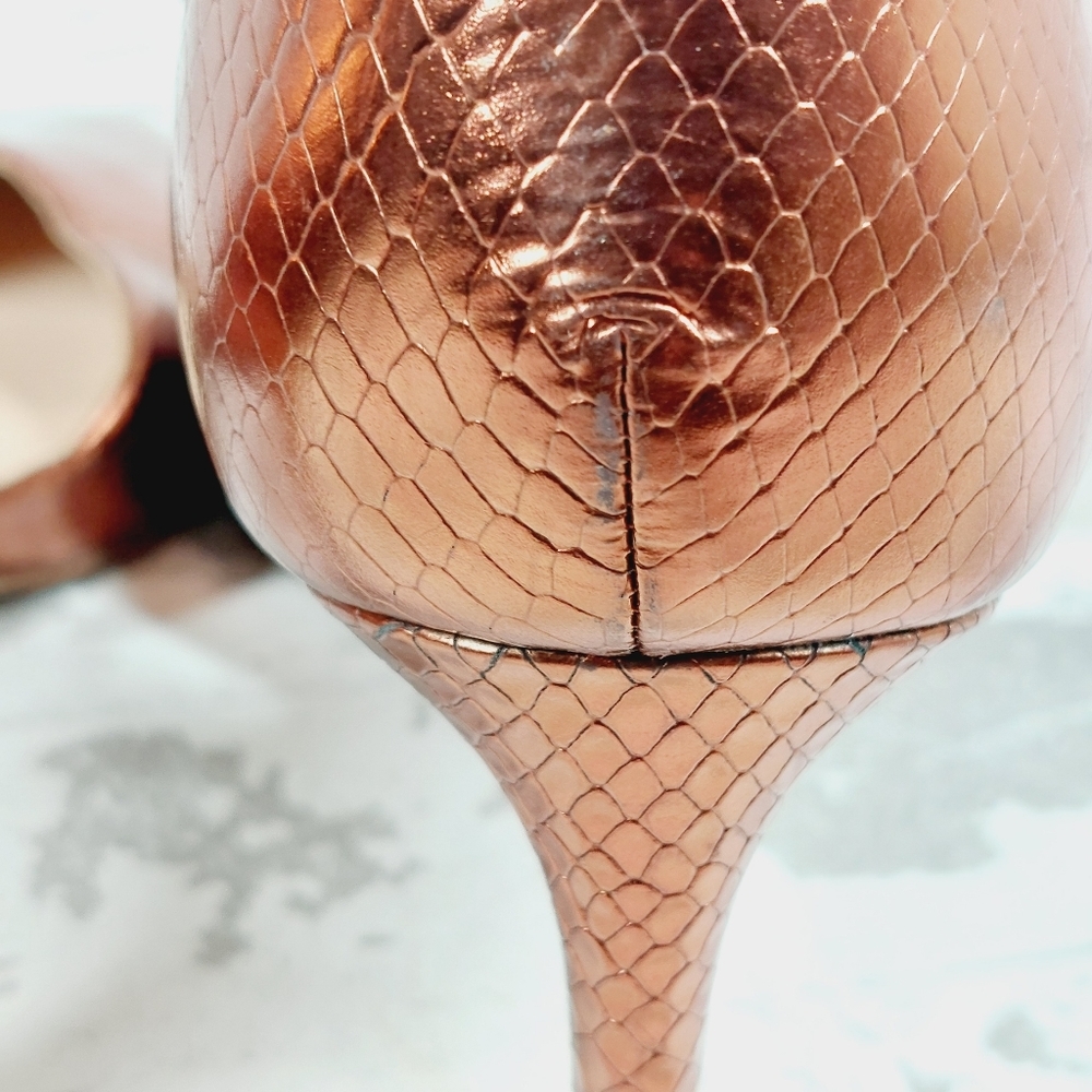 New 27 Edit Abilyn Naturalizer Brown Leather Ankle Strap Pointed Toe Pump B494 - Picture 12 of 15